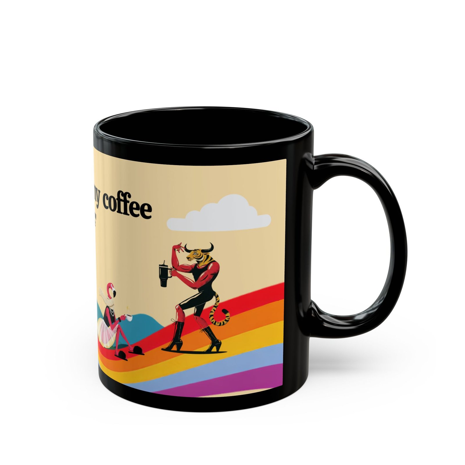 Rainblow Coffee Black Mug (11oz, 15oz) - Image 2