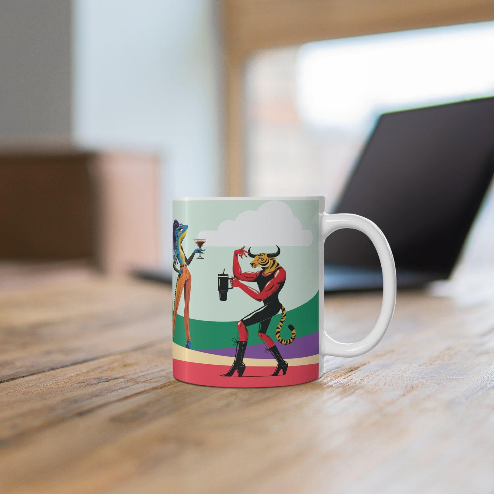 Rainblow Coffee Green Mug 11 Oz - Image 6