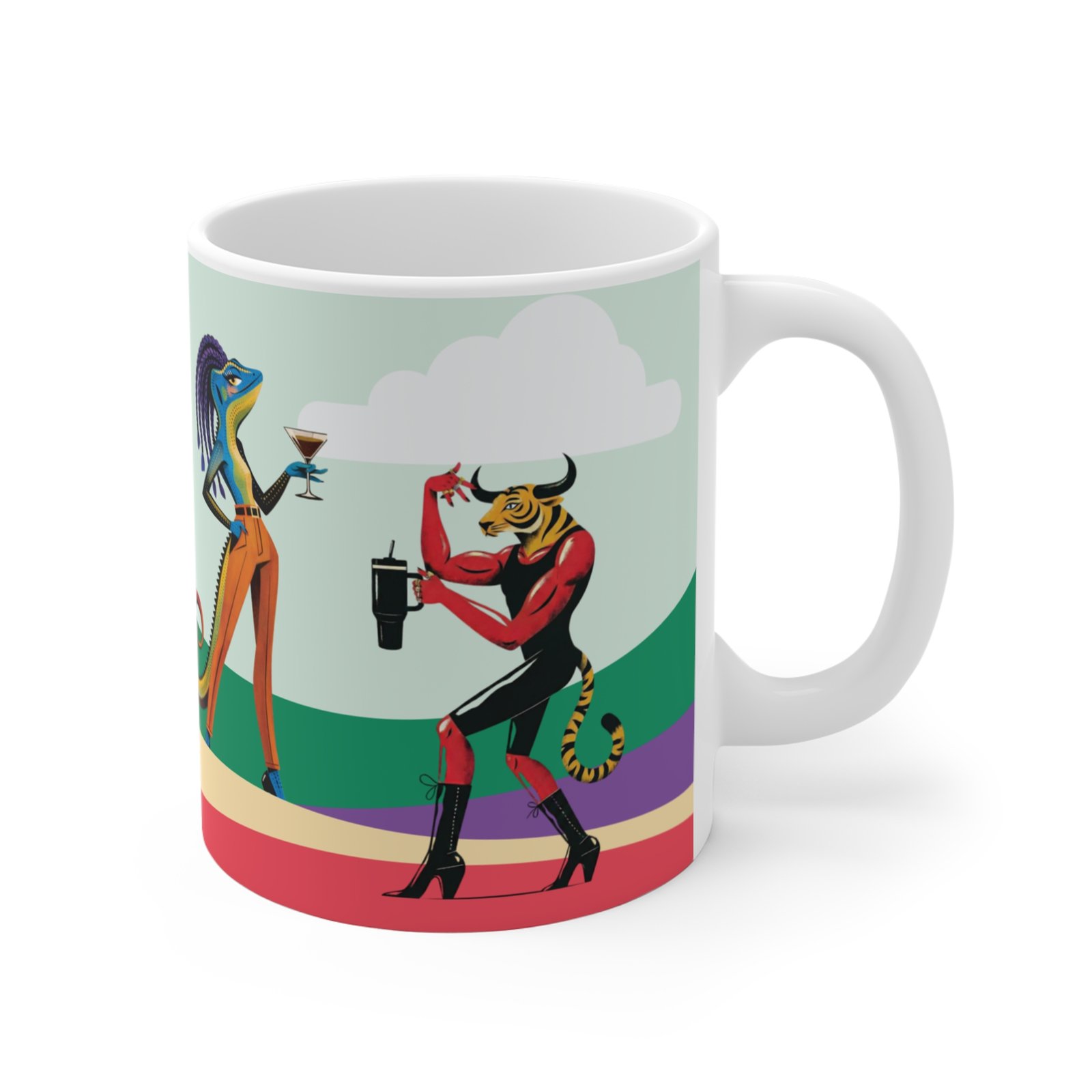 Rainblow Coffee Green Mug 11 Oz - Image 3