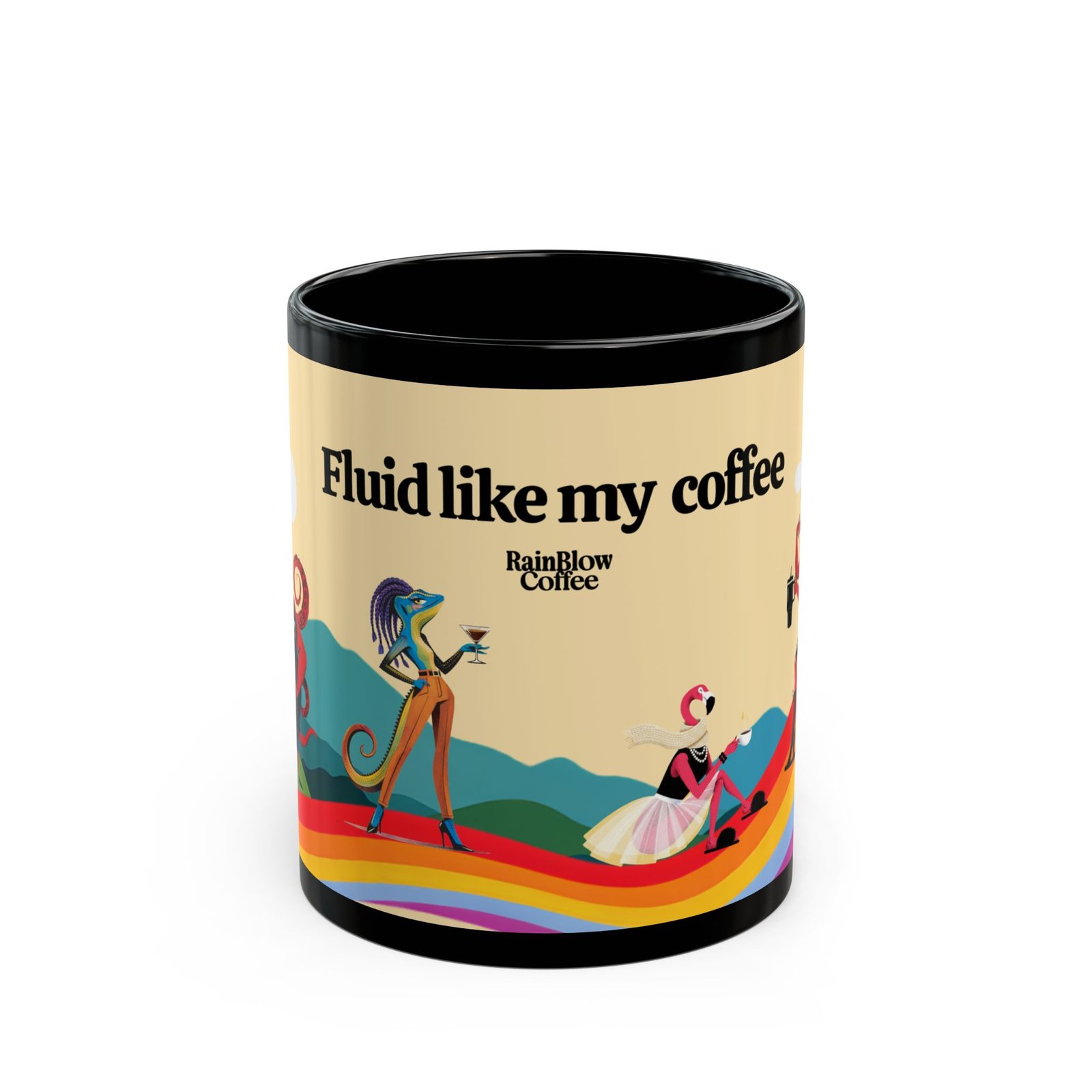 Rainblow Coffee Black Mug (11oz, 15oz)